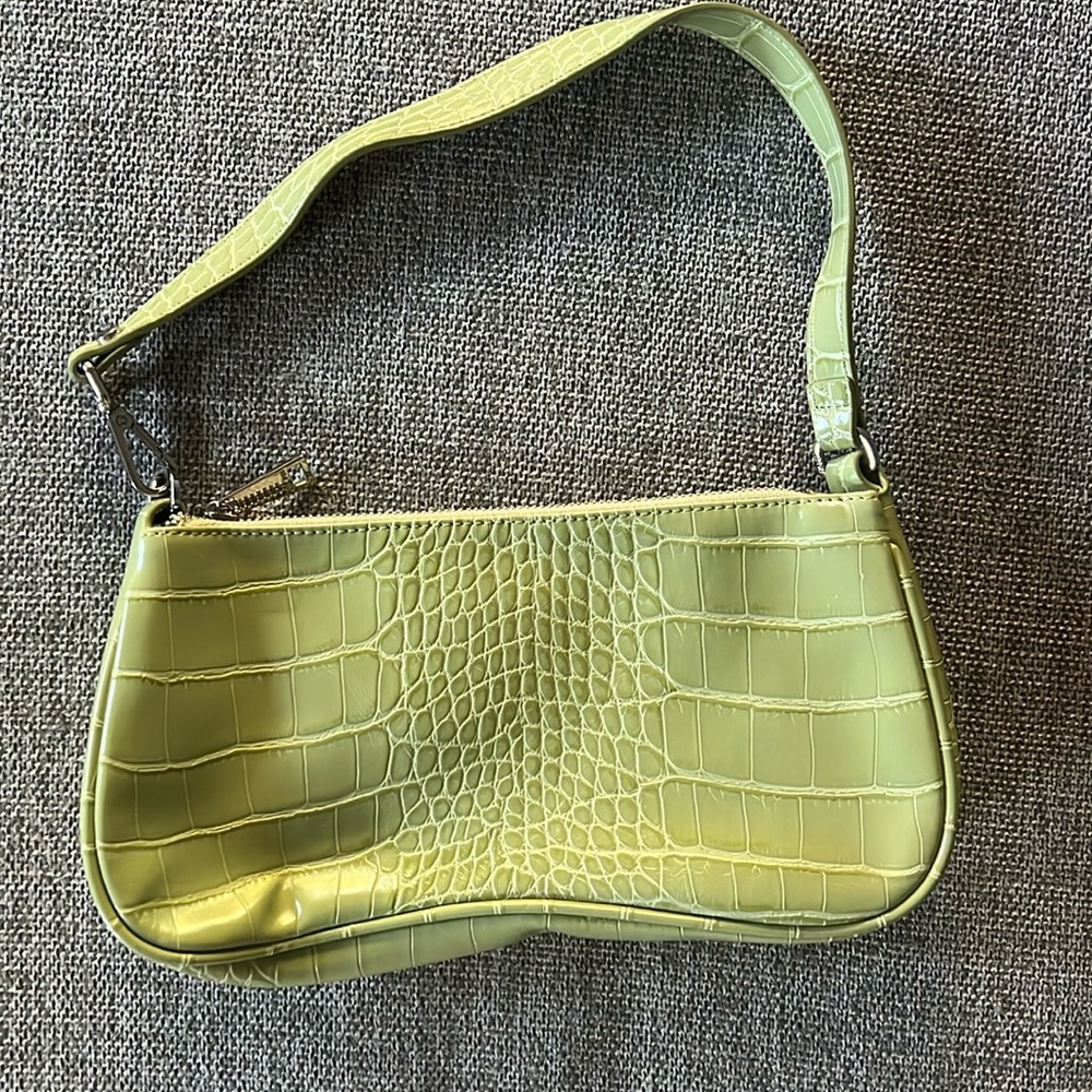 JW PEI Eva Shoulder Bag in Sage Croc